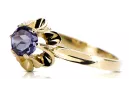 Artisanat vintage Anneau Alexandrite Or jaune 14 carats vrc004y